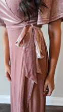Load image into Gallery viewer, Mauve Velvet Wrap Dress
