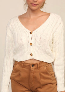 Off White Crop Sweater