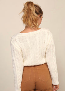 Off White Crop Sweater
