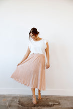 Load image into Gallery viewer, Blush Merrow Edge Pleated Skirt
