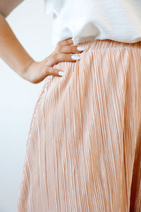 Blush Merrow Edge Pleated Skirt
